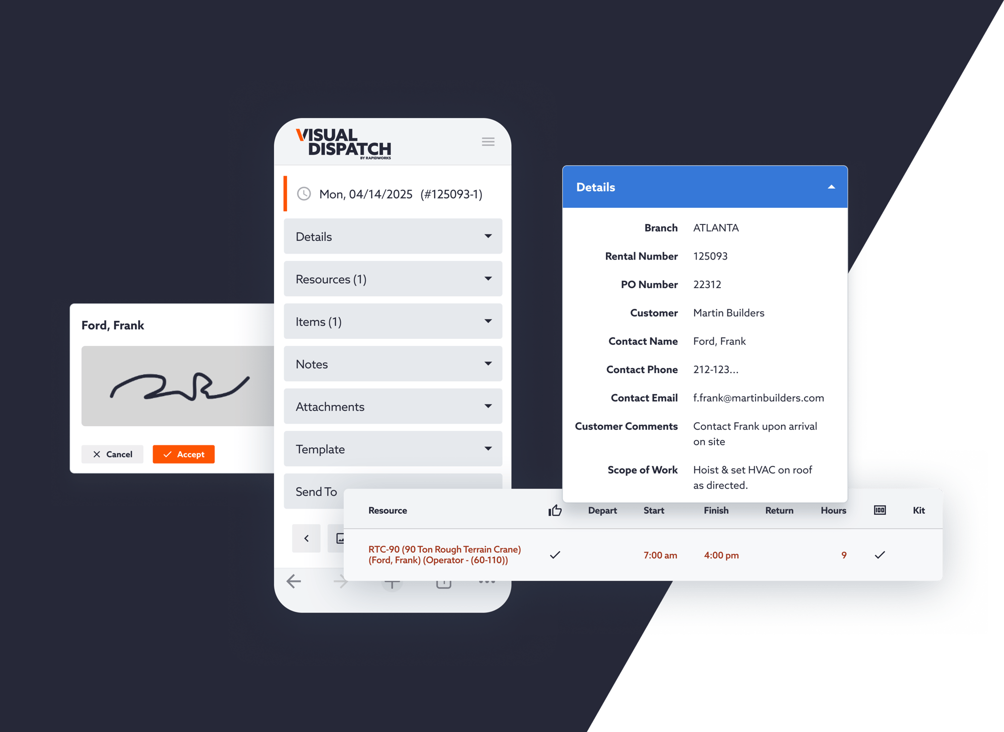 Visual Dispatch | Crane Rental Software for Dispatch & Equipment