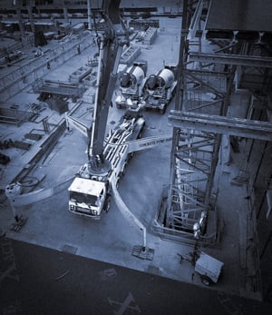 Concrete Pump Partners working on 5th and broadway project