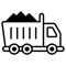 Aggregate hauling truck icon
